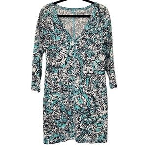 Lilly Pulitzer Juliet Dress Hippy Hippy Shake Womens Large V Neck
